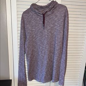 Express Maroon and Gray Men's Sweater